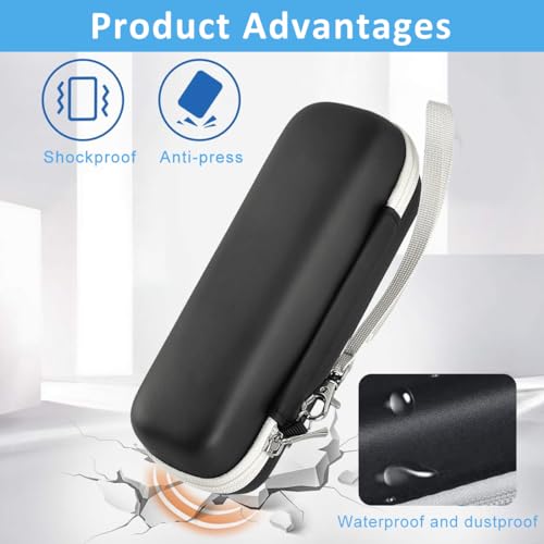 HANNEA® Hard Travel Case for Oral B Pro 1000 1500 5000 7000 7500 6000 9600 Philips Sonicare 4100 5100 1100 6100 5300 Electric Toothbrush Portable EVA Protective Storage Bag Black Case Only 3 PCS
