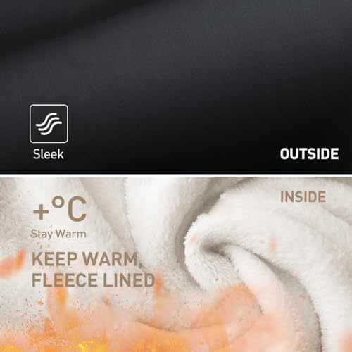 PALAY Winter Legging for Women Warm Winter Leggings Insulation Fleece Lined Women Legging High Stretchy Polyester Casual Leggings Black Clean Fit Style Fleece Lined Winter Leggings, M