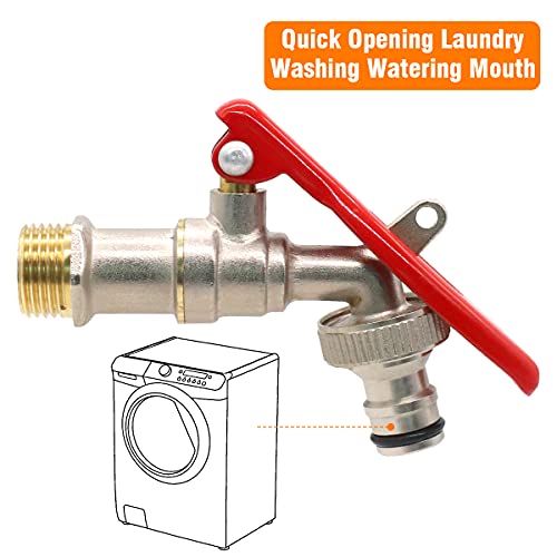 HASTHIP® Tap with Lock 1/2 Thread Water Lockable Faucet Outdoor Garden Home Brass 3 PCS