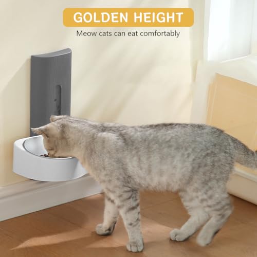 Qpets Dog Bowl 2 In 1 Dog Feeding Bowl Dog Food Bowl Water Bowl Wall Mounted Adjustable Height Pet Food Bowl Dog Cat Food Bowl Detachable Pets Food Bowl for Dogs, Cats