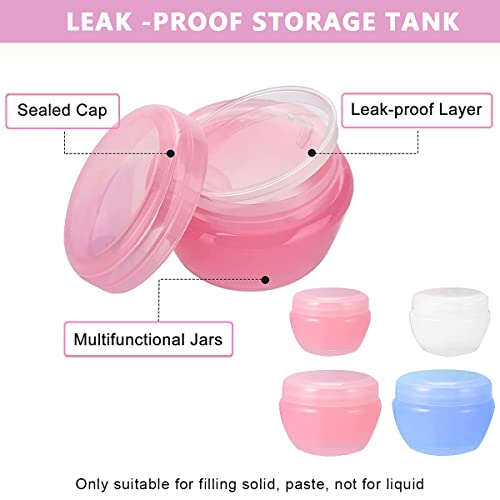 MAYCREATE® Set Of 14 Travel Bottles For Toiletry Kit Leak Proof Silicone Squeezable Container For Shampoo Cream Jars Lotion Dispenser With Applicator Funnel Clean Brush 85 Ml Multicolor 2 PCS