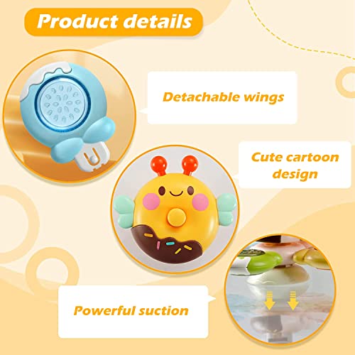 PATPAT Baby Toys ,3Pcs Suction Cup Toys Toys Set for Kids, Baby 6-12-18 Months ,Baby Bathtub Bath Toys, Sensory Learning Toys Birthday Christmas Gifts for 1-3 Year Old Boys and Girls