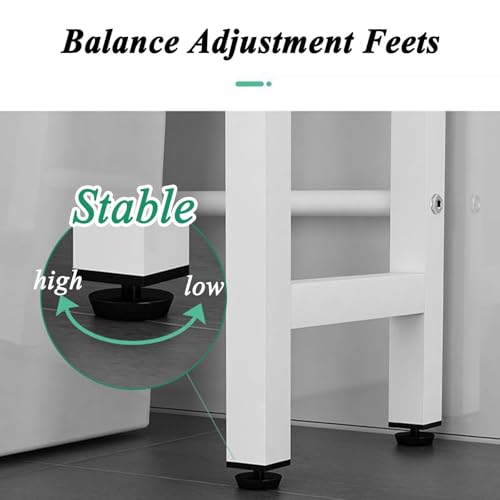 HASTHIP® 3 Layer Over The Washing Machine Storage Stand - Metal Bathroom Shelf DIY Assembly Organizer for Washer Dryer for Laundry Room Wash Basin Floor Stand Fits Most Machines