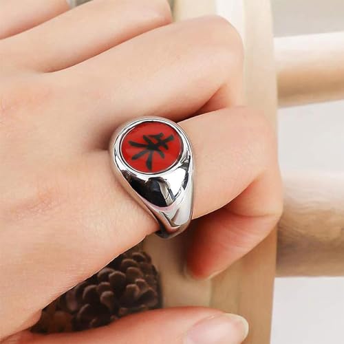 PATPAT® Akatsuki Costume Itachi Uchiha Anime Cosplay Set 8PCS Dress Cloak with Headband Ring Necklace Halloween Party for Kids Boys XXS Height 125-135cm
