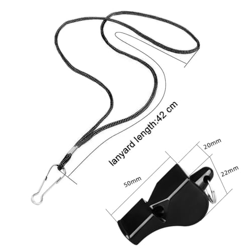 Proberos® Whistle for Sports Coach with Lanyard Professional High Sound Hyper Referee Coaches Life Guard Self Defense Survival 3 PCS