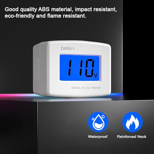 Serplex® 80-300V LCD Digital AV Voltage Tester Monitor Plug In Wall Outlet Meter Multipurpose for RV Household Electricity Power Extension 3PCS