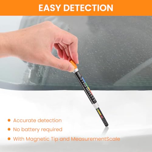 STHIRA® Paint Thickness Gauge Pen with Cap Magnetic Coating Color-coded Quick Assessment Portable Versatile Manual Paint Tool 3 PCS