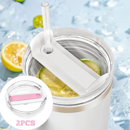 HASTHIP® 4PCS Compatible with Stanley Leak-Proof Replacement Lid for 40oz Tumbler Cup Straw Hole Fit Secure Accessories