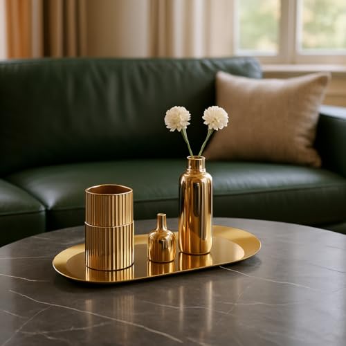 HASTHIP® 4PCS Golden Trays Stainless