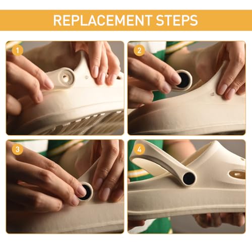 ZIBUYU® 200PCS Replacement Rivets for Crocs Shoes Strap Repair Rivet Backstrap Fastener Button Shoe Repair Buttons