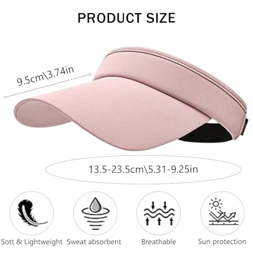 PALAY Women Sun Visor Hat Wide Brim Sun Visor Hat UPF 50+ Sun Visor Hat Summer Ice Silk Lightweight Sport Sun Visor Hat for Running, Sport, Jogging