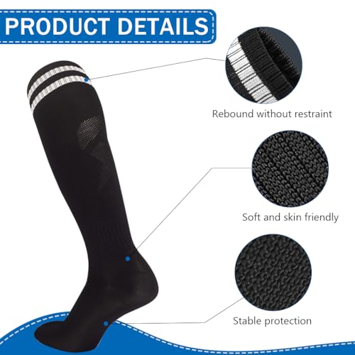 Proberos 2 Pair Sports Socks, Cushion Cotton Socks, Breathable Moisture-Wicking Professional Training Socks Soccer Socks, Running Socks, Basketball Socks (39-44)