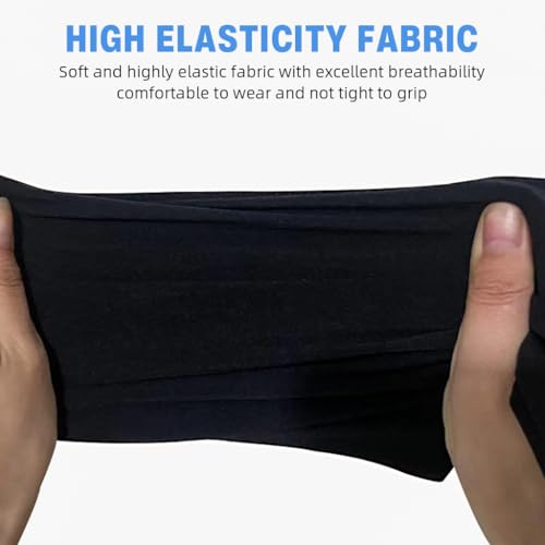 Proberos® One Pair Leg Sleeves UPF 50 Sports Ice Silk Compression Leggings Unisex Sun Protection Breathable Anti-UV for Running Cycling Outdoor Fitness Black 3 PCS