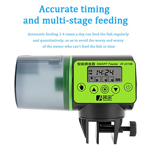 Qpets 3 Way Automatic Plastic Fish Feeder for Aquarium Timer Turtle Food Fish Tank Accessories Aquarium Auto Feeder Fish for Marine Aquariums Pond (Updated Fish Feeder, Not Included Battery)