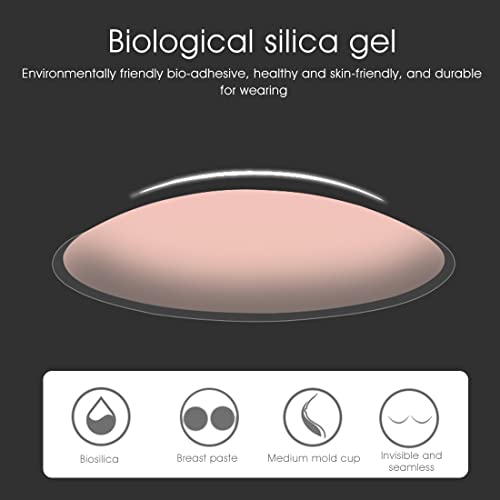 PALAY® 4 Pairs Nipple Covers Silicone Pasties for Breast Breathable Reusable Adhesive Pad Invisible Cover for Evening Gown Party Dress Off Shoulder Dress 3 PCS