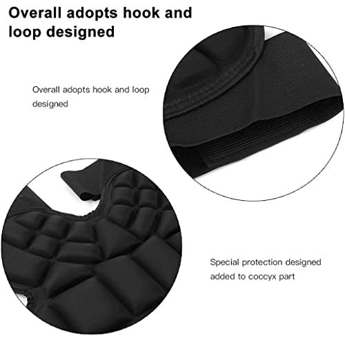 Optifit® Children Sports Butt Pad Ski Snow Boarding Skate Hip Protective Padded Protection Pads for Roller Skating Beginner Black 3PCS