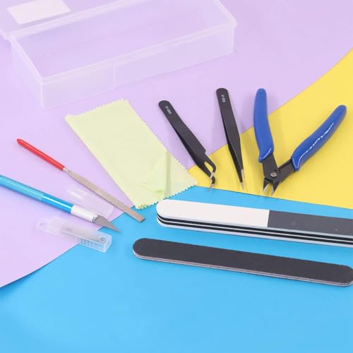 Serplex® 27PCS Gundam Tool Kit Modeler Crafting Basic Tools Set Gunpla for Model Building Repairing Fixing DIY Essential Supplies with Storage Box
