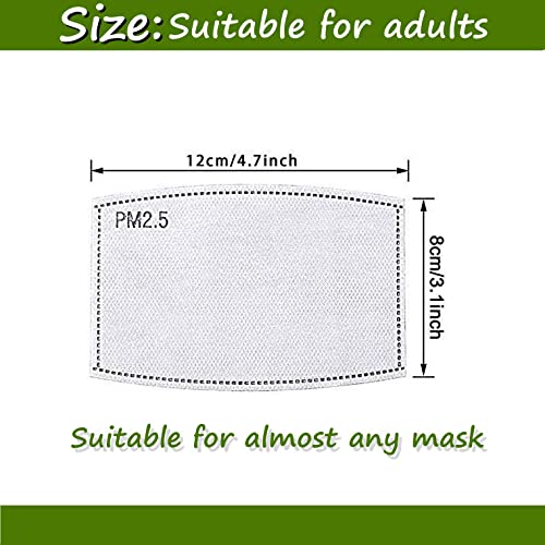 HANNEA 20 pcs PM2.5 Activated Carbon Mask Filter with 5-Layer Filtration-Adult Dustproof, Prevent Particulate Matter(Mask not Included)