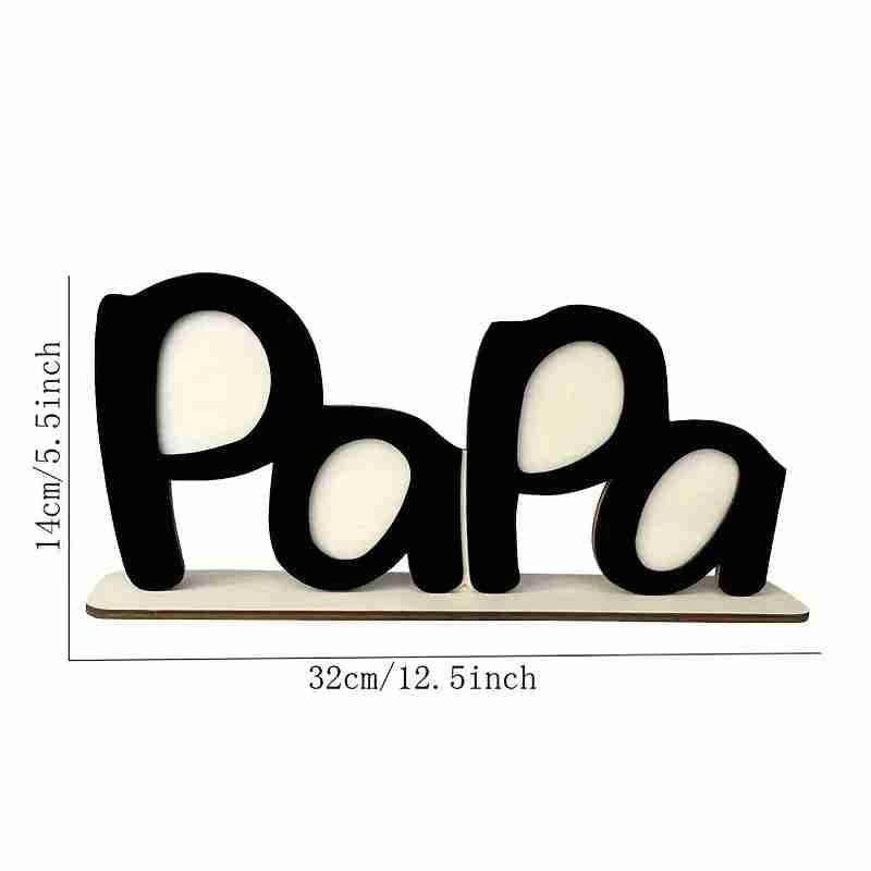 HASTHIP® Creative Wooden Table Decoration Father's Day PaPa Photo Frame12.5x5.5 Picture Frames