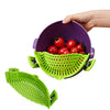 HASTHIP Clip on Pasta Strainer, Silicone Food Strainer, Heat Resistant for Spaghetti Pasta Hands-Free Drainer Kitchen Gadgets HASTHIP Clip on Pasta Strainer, Silicone Food Strainer, Heat Resistant for Spaghetti Pasta Hands-Free Drainer Kitchen Gadgets