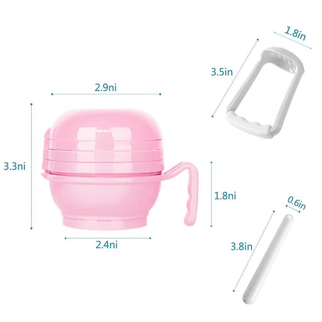 ELEPHANTBOAT 9 in 1 Versatile Baby Food Masher Mill, Food Processor, Grinder, Juicer, Filter with Textured Mashing and Filtering Plates, BPA-Free Serve Bowl