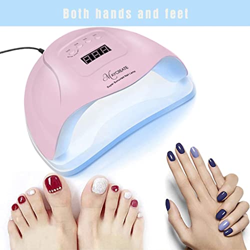 MAYCREATE 120W UV LED Nail Lamp - Faster Nail Dryer Gel Polish Light,UV Gel Lamp With 36 Light Beads & 4 Timer Setting,Professional Curing Lamp for Fingernail and Toenail (Pink)