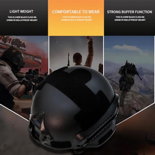 Proberos® Tactical Helmet Strap Anti-Impact High Strength ABS Military Modularity with Adjustable Chin Mount for Multicam Sports CS Game 3 PCS