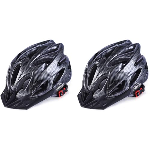 Proberos® Cycle Helmet for Men Bike Cycling with Adjustable Lightweight Mountain Racing Gifts for Women and Christmas Black Free Size 2PCS