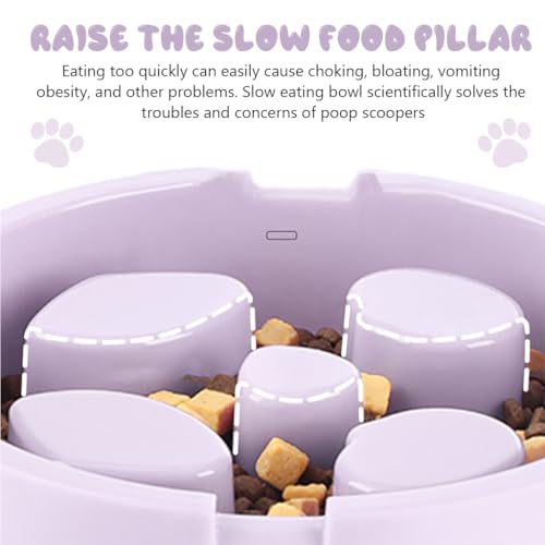 Qpets Dog Slow Feeder, Layer Pet Slow Feeder for Wet & Dry Food Pet Treats Slow Feeder, Dog Food Bowl Cat Food Bowl Food-Grade BPA free Plastic Pet Slower Feeder for Dogs Cats (24x23.5x7.8CM)
