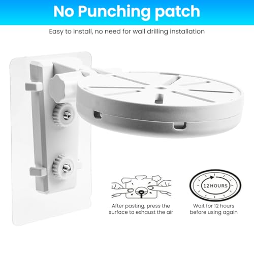 ZORBES® Security Camera Wall Mount Adjustable Stand with Cable Storage No Drill Bracket Dome L-Shaped for CCTV Baby Monitor IP Webcam Indoor Outdoor 3PCS