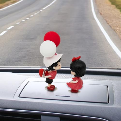 STHIRA® Car Couple Ornament Cute Cartoon Couples Car Decoration Adhesive