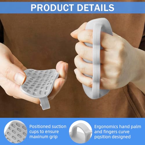 Proberos® 1 Pair Weight Lifting Grips with Non-Skid Rubber Pads 4 Finger Loops Anti-Slip Palm Protectors for Deadlifts Pull-Ups Rows Gym Hand Strengtheners Universal Fit Men Women 3 PCS