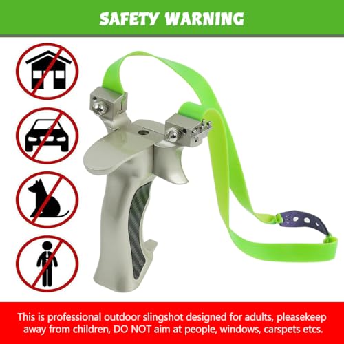 ZIBUYU® Slingshot with Replacement High Elastic Flat Bands 3PCS