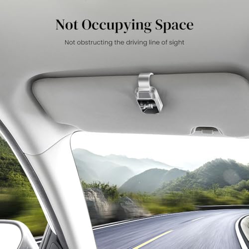 STHIRA® Universal Car Sunglasses Holder Clip for Sun Visor Secure Lock with One-Button Unlock Anti-Scratch Sponge Space-Saving 2PCS
