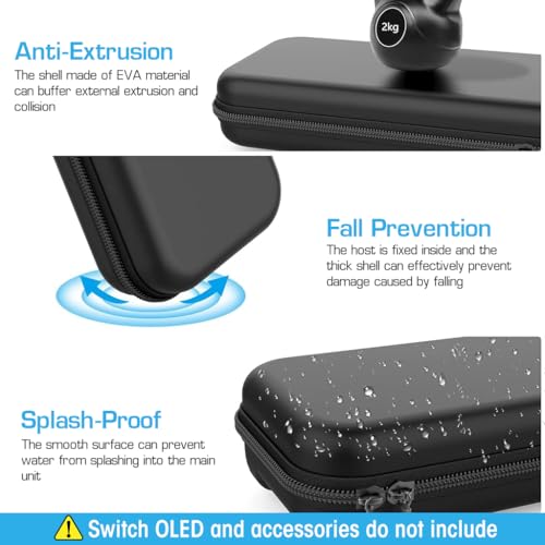 ZORBES® Carrying Case for Switch Gamepad, Organizer Bag for Switch/Switch OLED with 8 Games, Anti-Scratch EVA Storage Bag for Switch Carrying Case Accessories Bag 3 PCS