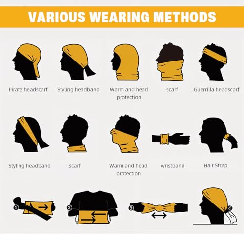 Proberos® 2 Pcs Riding Neck Gaiter Face Mask Windproof UV Protection Face Mask Neck Gaiter Bike Running Outfoot Neck Gaiter Breathable Quick Dry Fashion Sport Neck Gaiters Bandana for Men Women