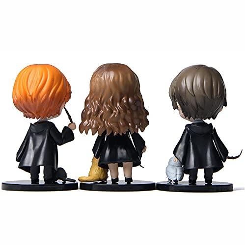 HASTHIP Harry-Potter Character With Pet Action Figures Toy, Collectible Showpiece, Perfect For Gifting, Showpiece, Home Decor (Height - 10 Cm) - 3 Pieces Set