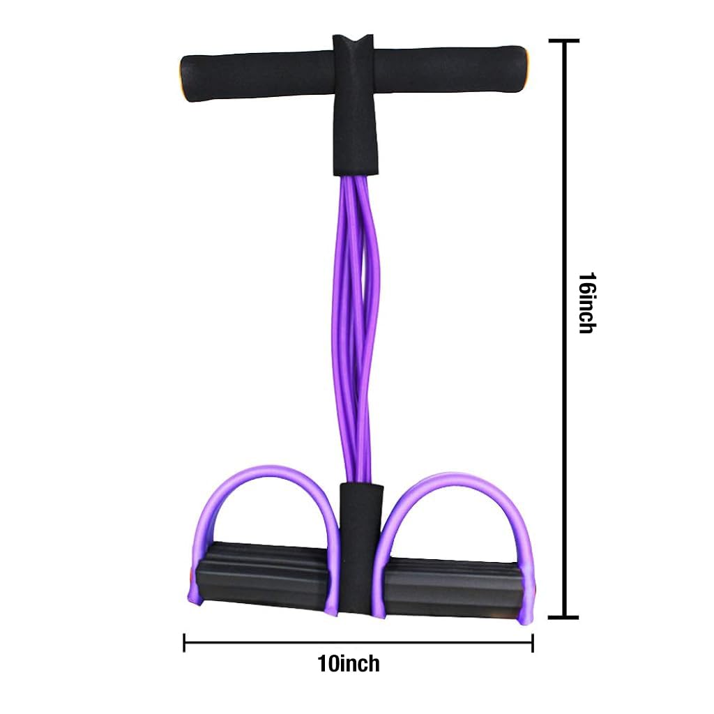 Proberos Multifunction Tension Rope, 6-Tube Elastic Yoga Pedal Puller Resistance Band, Natural Latex Tension Rope Fitness Equipment, for Abdomen/Waist/Arm/Leg Stretching Slimming