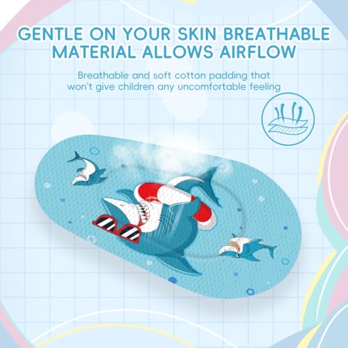 HANNEA® 80PCS Eye Patch for Kids Cartoon Breathable Cotton Adhesive Non-woven Fabric Patches After Surgery Eye Cover for Eyesight Correction Lazy