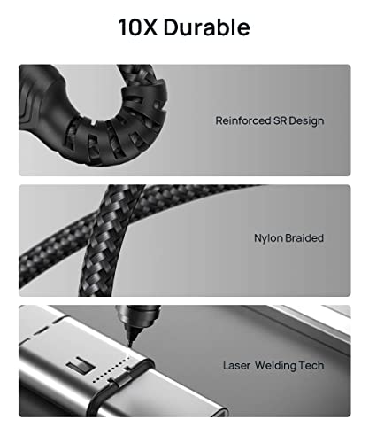 JSAUX® Type C Extension Cable 3.3Ft USB Male to Female PD 100W Fast Charging 10Gbps Sync Transfer 4K 60Hz HD Video Output Compatible with iPad Pro MacBook Dell Black 3 PCS