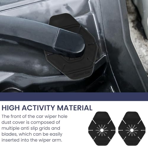 STHIRA® 12PCS Universal Silicone Car Wiper Hole Protector Pads Windshield Dust Proof Filler Detachable Slide-In Guards Premium Durable Arm Covers for All Models