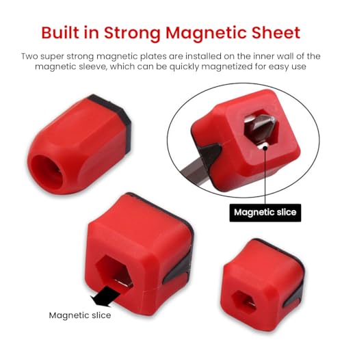 Serplex Screw Holder Screwdriver Driver Bits Magnetizer Kit Multi Size Magnetizers Universal 1/4 Inch/ 6.35 mm Screwdriver Driver Bits Magnetizer for Electric Drill and Hand Tools