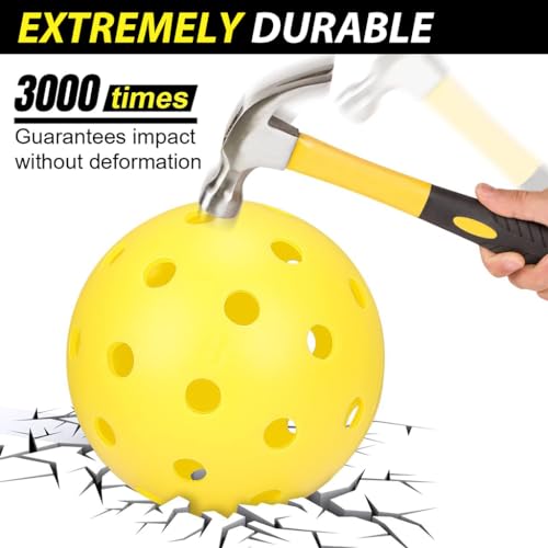 Proberos® 8PCS Outdoor Pickleball Balls 74mm Diameter Hard PE 40-Hole High Elasticity Durable High Bounce True Flight Ideal for All Skill Levels