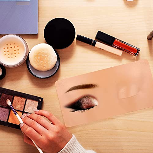 MAYCREATE Makeup Practice Face Board Skin Realistic 3D Makeup Practice Skin for Eyebrow, Eye Makeup Dummy For Women, Reusable Silicone Makeup Face for Beginner Makeup Artist The Perfect