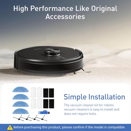 HASTHIP® 39PCS Replacement Parts for Ecovacs Deebot Y1 Pro Robot Vacuum Cleaner Replenishment Kit Accessories Includes 4 Microfiber Pads Side Brushes Filters Cleaning Brush