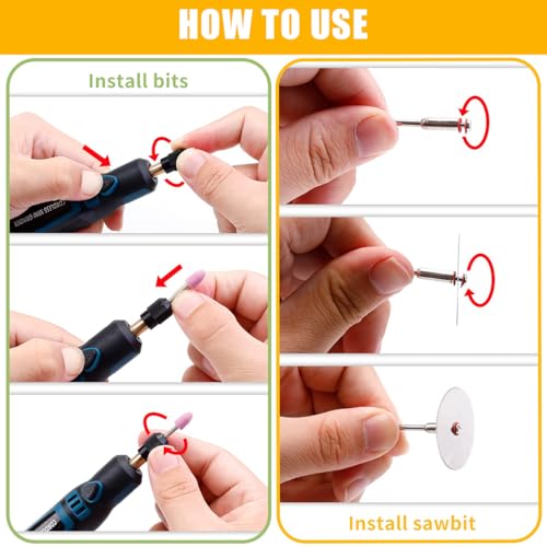 Serplex® Electric Engraving Pen Kit with 44 Bits Cordless USB Machine Includes Pattern Templets DIY for Wood Stone Metal Jewelry Ceramics 3 PCS
