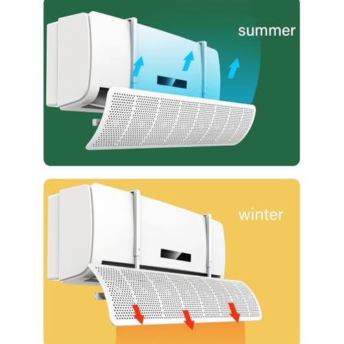 HASTHIP® Air Deflector for Split Ac - 8 Panel Adjustable Ac Wind Deflector 270° Air Conditioner Deflector Universal Hanging Air Conditioner Wind Deflector for Room Bedroom Office