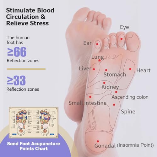 HANNEA® Foot Massager Roller Plantar for Pain Relief and Deep Relaxation Stress Relief for Women Men Purple 2PCS