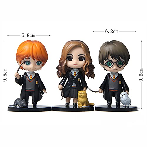 HASTHIP Harry-Potter Character With Pet Action Figures Toy, Collectible Showpiece, Perfect For Gifting, Showpiece, Home Decor (Height - 10 Cm) - 3 Pieces Set