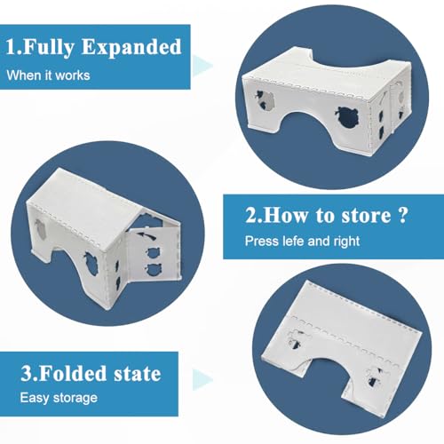 HANNEA® Folding Toilet Squatting Stool, Contour-Fit U-Shaped Stool with Anti-Slip Surface, Portable Bathroom Squatting Chair for Improved Bowl Movement, 45x30x18cm